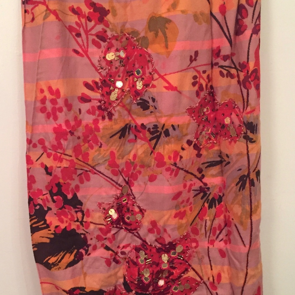 anthropology Mirror embellished scarf
